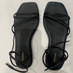 KAANAS Zola Onyx Sandal - Black - Size 9, NEW, NEW IN BOX